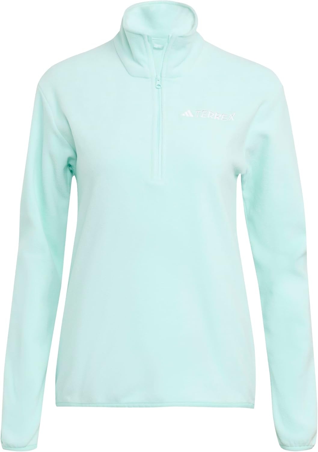 image:imageadidas Womens Terrex Multi Essentials Halfzip Fleece Hiking JacketSemi Flash Aqua