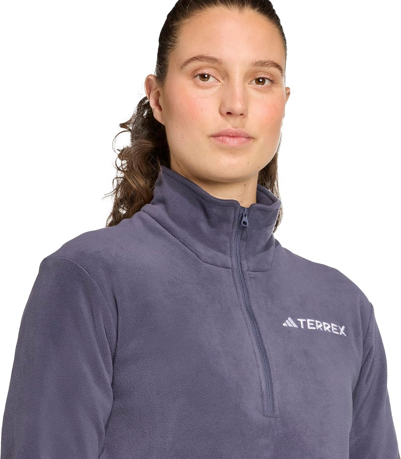 image:imageadidas Womens Terrex Multi Essentials Halfzip Fleece Hiking JacketShadow Navy