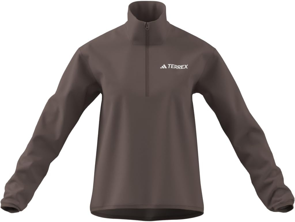image:imageadidas Womens Terrex Multi Essentials Halfzip Fleece Hiking JacketTrace Brown