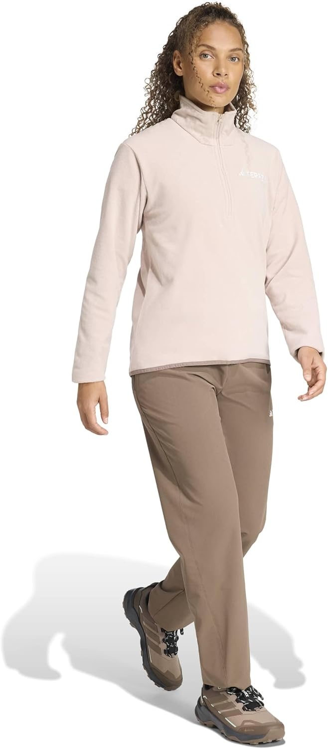 image:imageadidas Womens Terrex Multi Essentials Halfzip Fleece Hiking JacketWonder Taupe