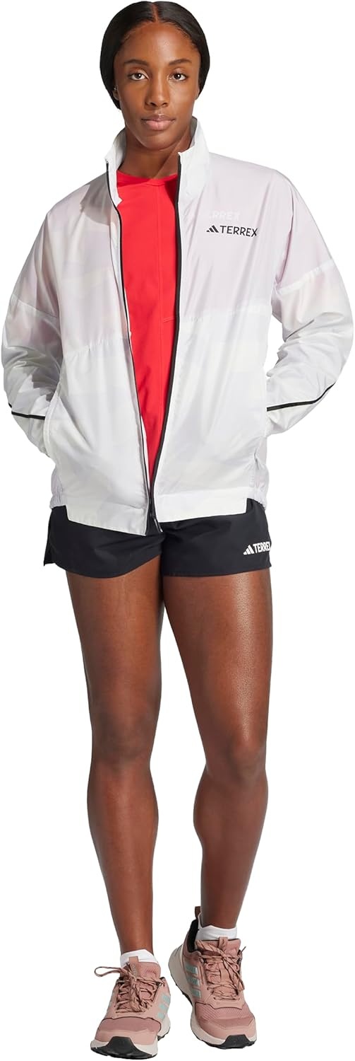image:imageadidas Womens Terrex Multi Printed Trail Running Wind JacketDash GreyWhite