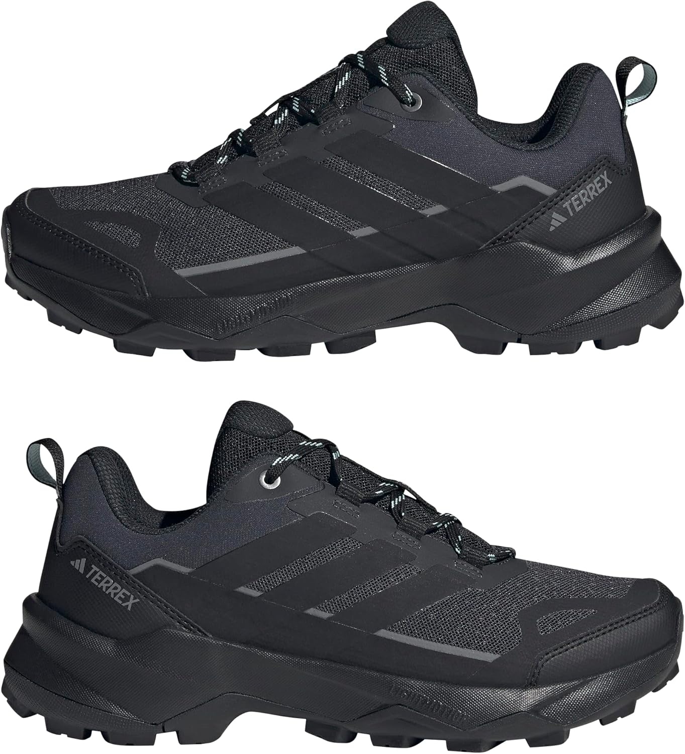 image:imageadidas Womens Terrex Skychaser Ax5 Hiking Hiking Sneakers Shoes Brown GreyBlackBlackSemi Flash Aqua