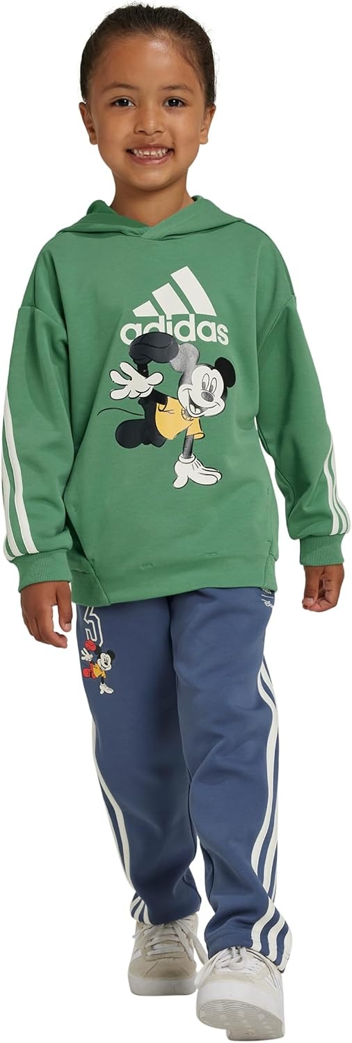 image:imageadidas unisexchild Disney Mickey Mouse SweatshirtPreloved GreenOff WhiteSemi Spark