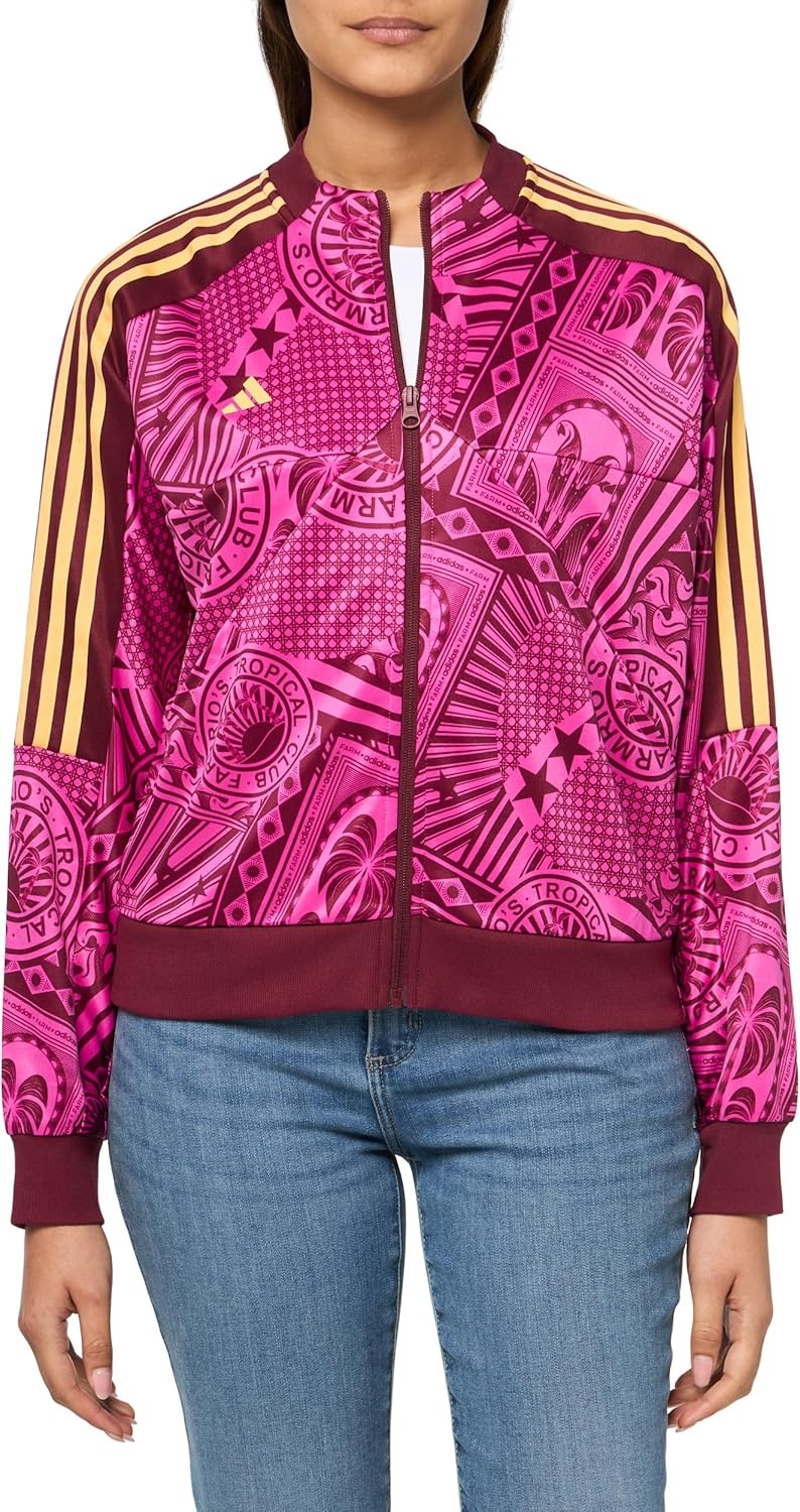 image:imageadidas womens Farm Rio Tiro Track TopLucid FuchsiaShadow Red