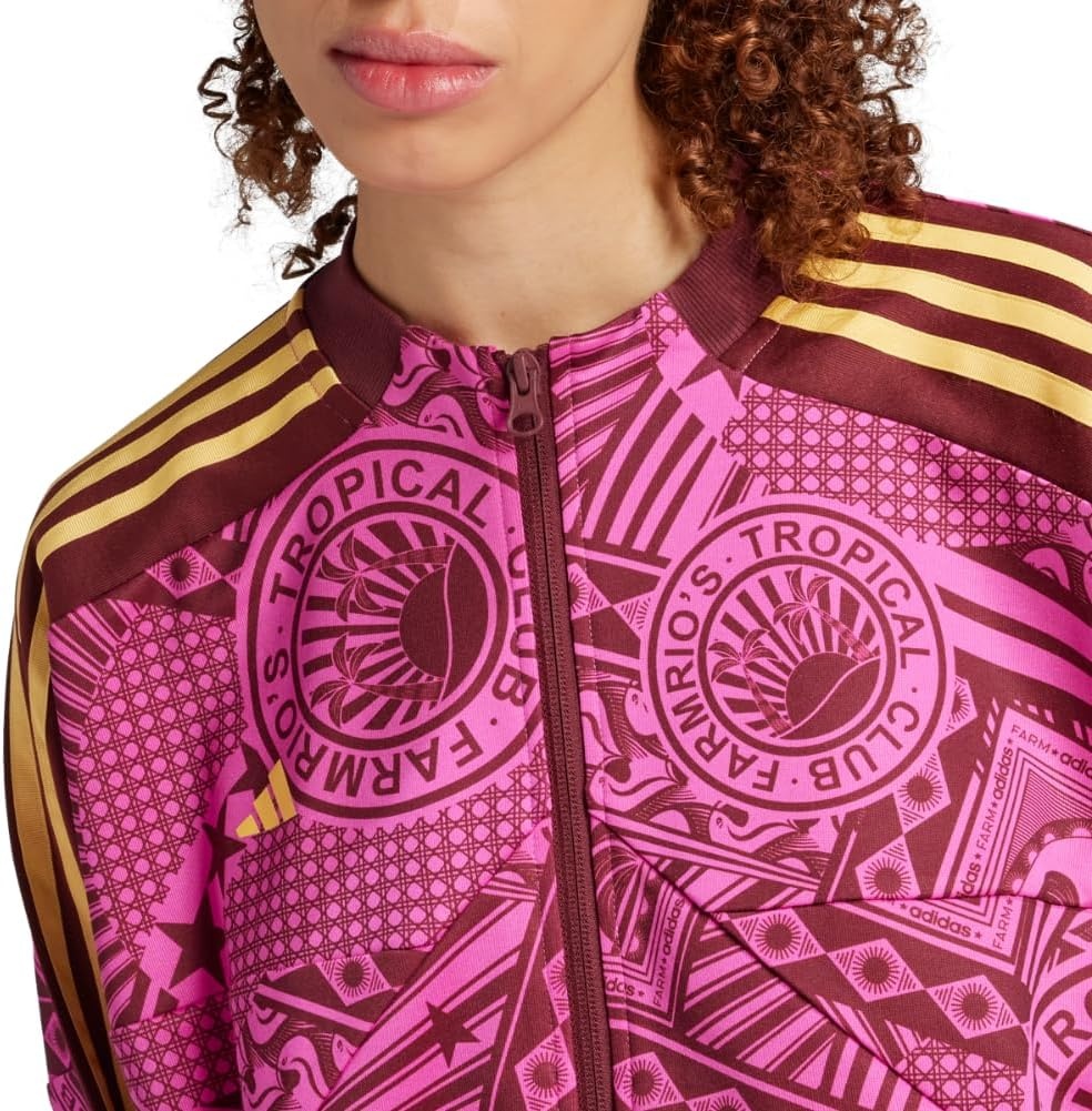 image:imageadidas womens Farm Rio Tiro Track TopLucid FuchsiaShadow Red
