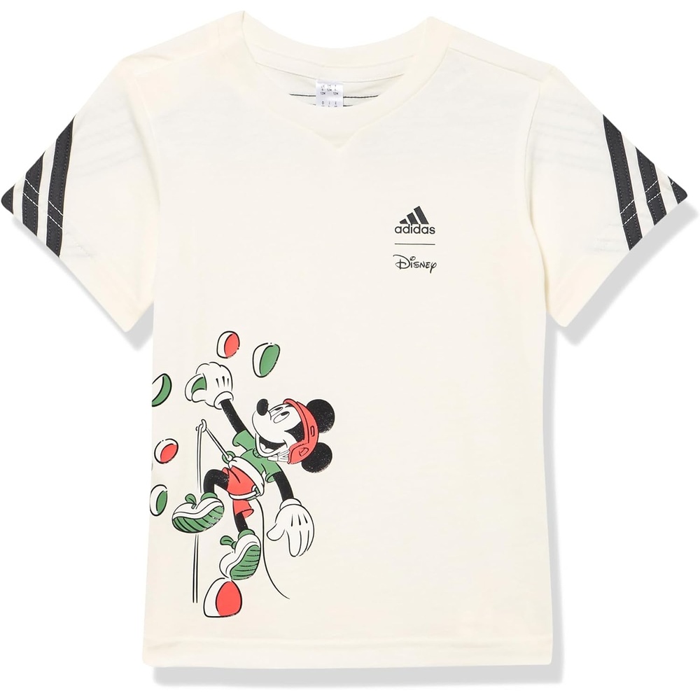 image:imageAdidas Boys Disney Mickey Mouse TShirtOff WhiteCarbonBright Red