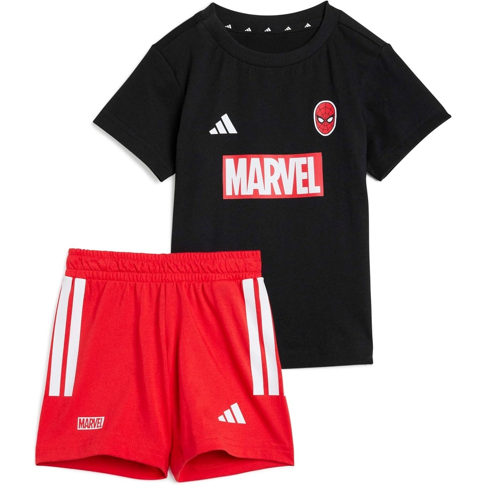 image:imageadidas Baby Marvel TShirt SetSpidermanBlackWhite