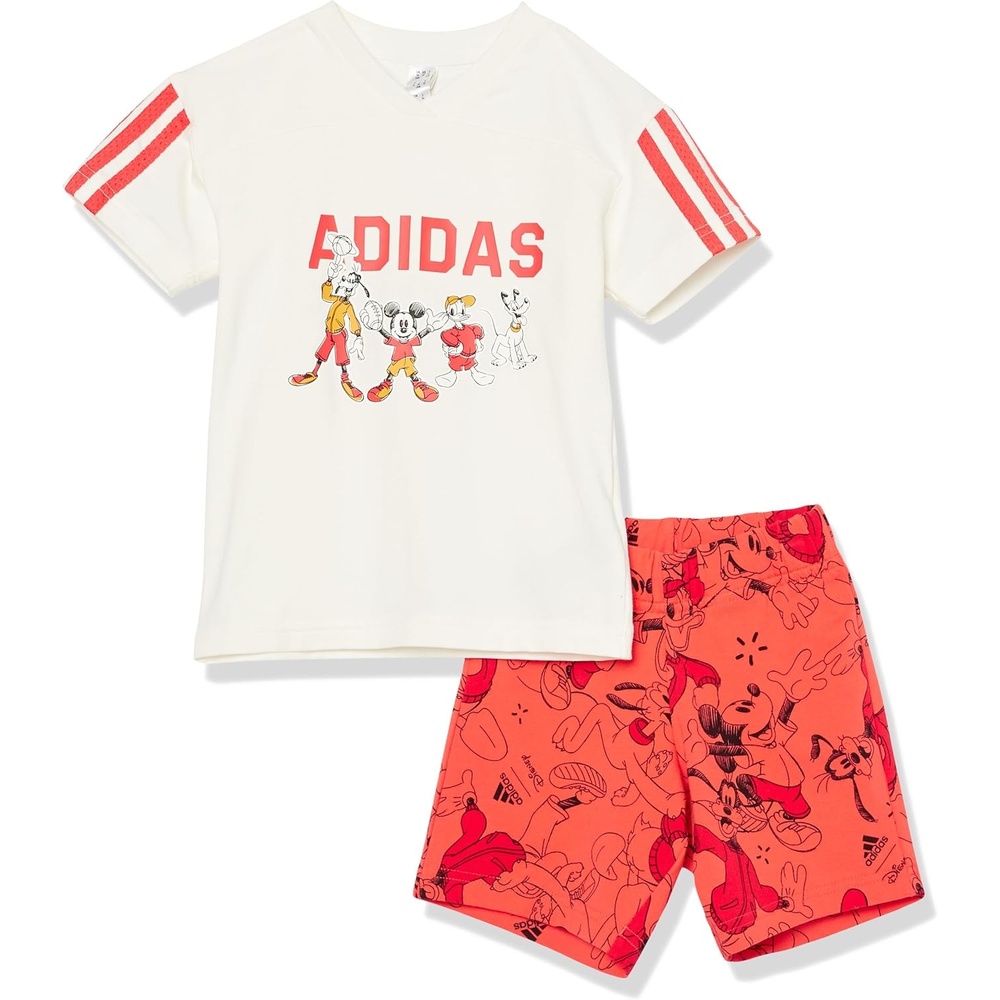 image:imageadidas Boys Disney Mickey Mouse TShirt SetOff WhiteBright Red