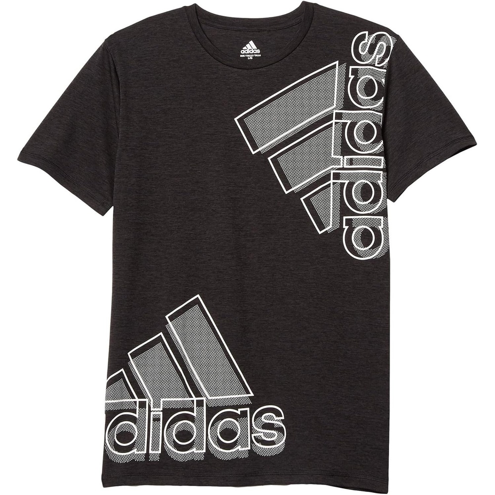 image:imageadidas Boys Stay Dry Climalite Short Sleeve TShirtDouble Bos Black