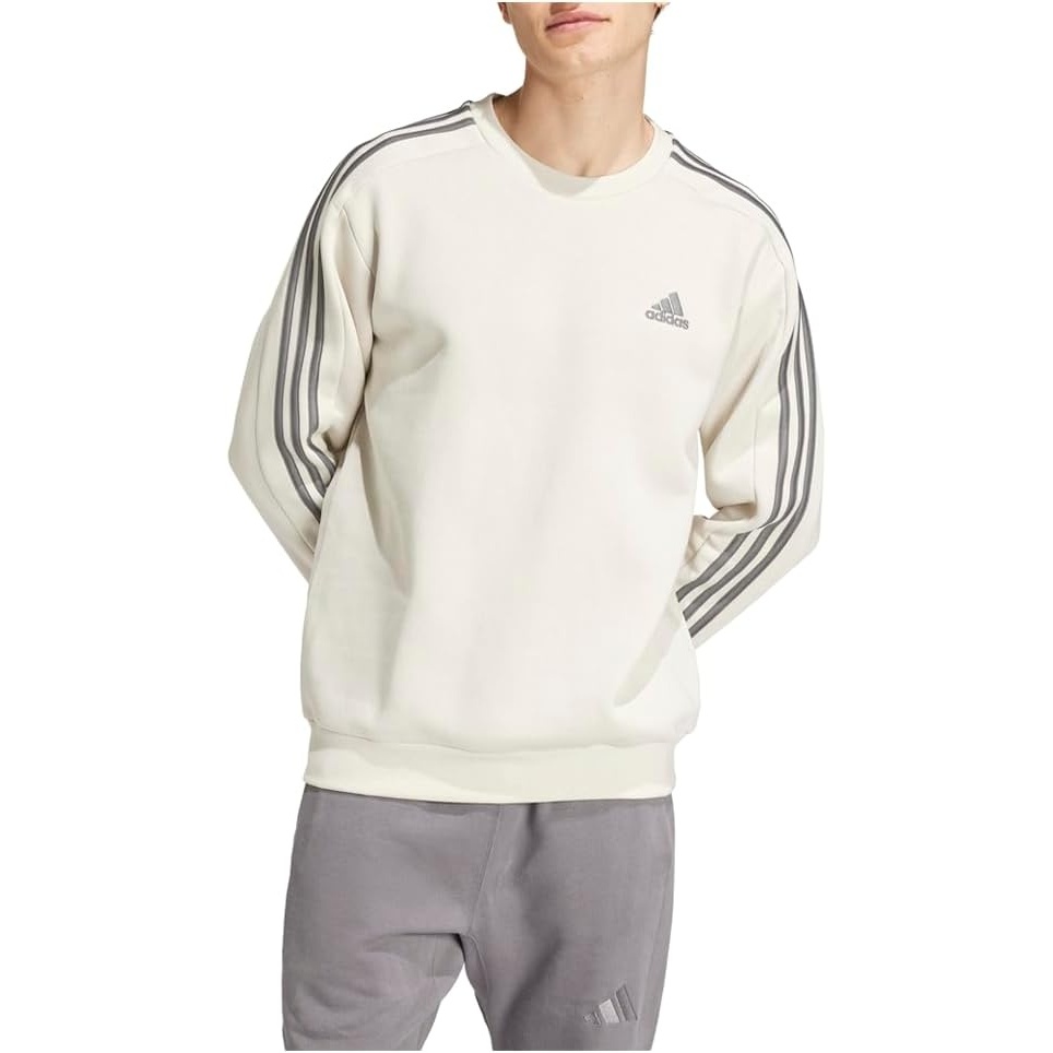 image:imageadidas Essentials Fleece 3Stripes SweatshirtAlumina