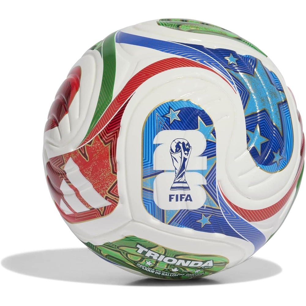 image:imageadidas FIFA World Cup 26 Trionda Mini Soccer BallWhiteTeam Royal BlueSolar BluePower RedTrionda