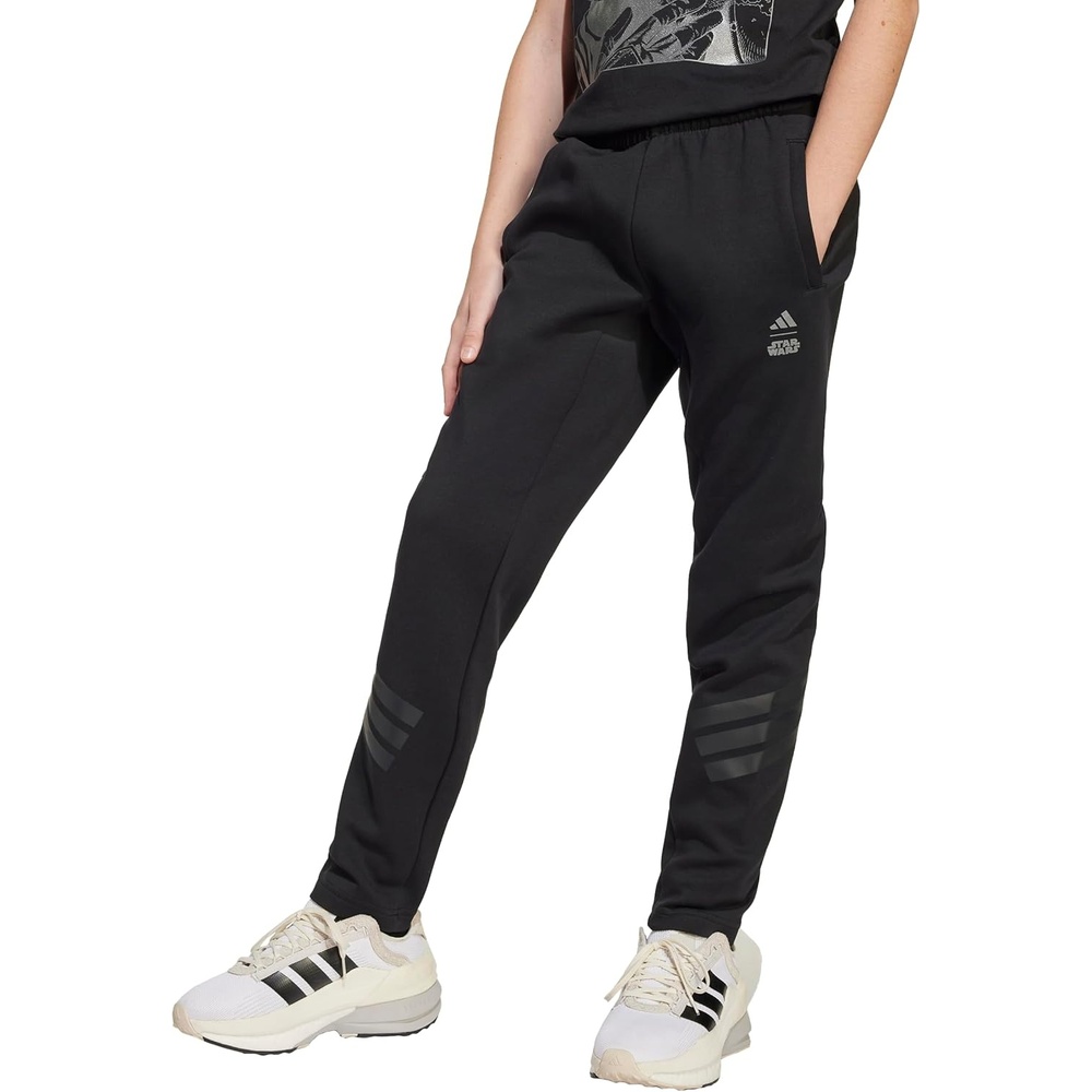 image:imageadidas Kids Star Wars Mandalorian PantsBlackIron Metallic
