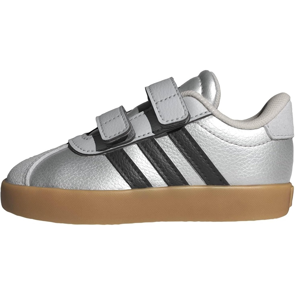 image:imageadidas Kids VL Court 30 SneakersSilver MetallicBlackLgh Solid Grey