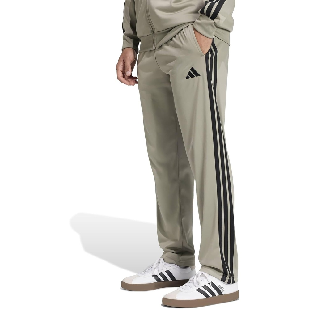 image:imageadidas Mens 3Stripes Tricot Open Hem Track PantsSilver Pebble