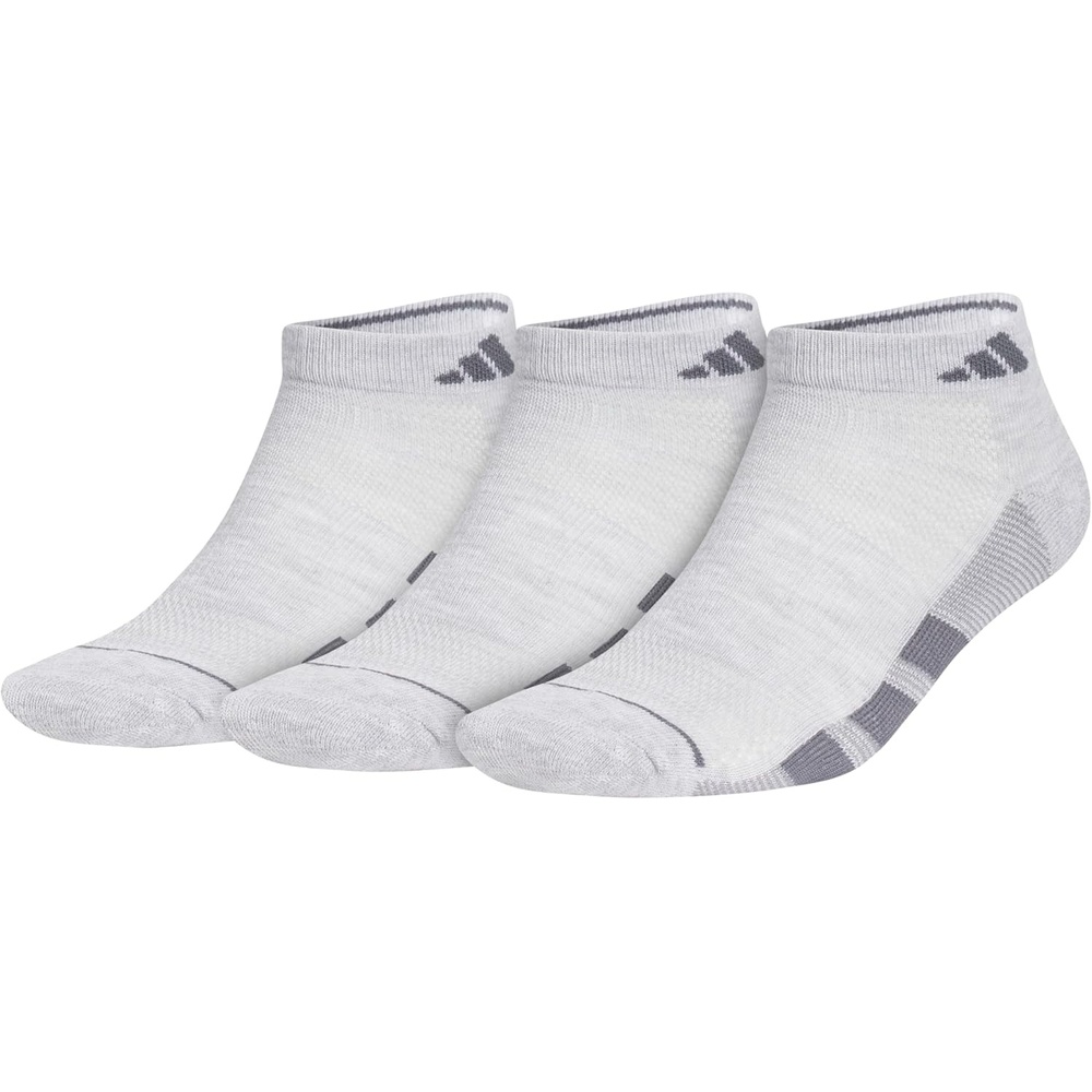image:imageadidas Mens All Day Training Low Cut Ankle Socks 3 Pairs Lightweight PerformanceCool Light HeatherOnix GreyGrey