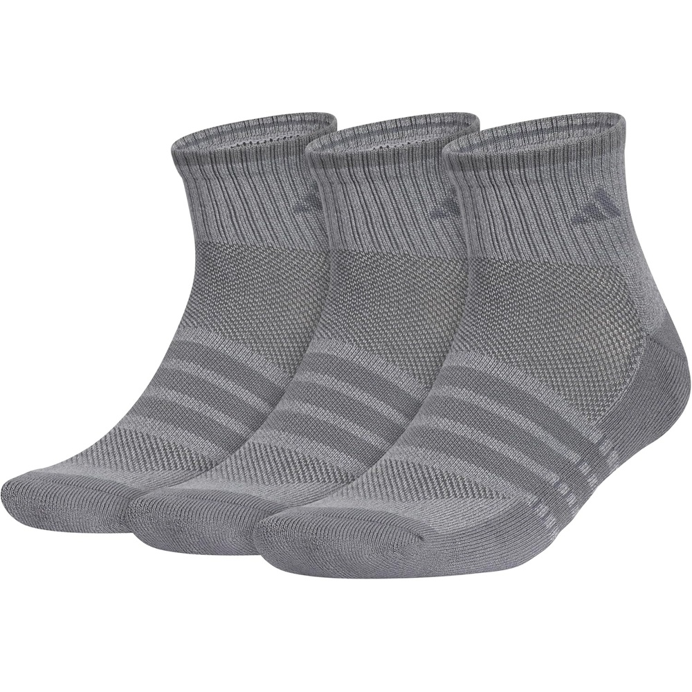 image:imageadidas Mens Cushioned X Socks 3 Pairs Multiple Heights Durable amp ComfortableOnix GreyGreyQuarter4
