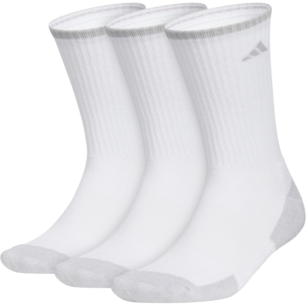image:imageadidas Mens Cushioned X Socks 3 Pairs Multiple Heights Durable amp ComfortableWhiteClear Onix GreyCrew4