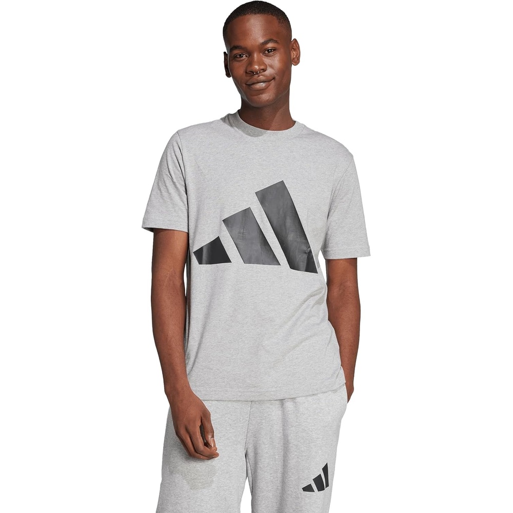 image:imageadidas Mens Essentials Big Logo TShirtMedium Grey HeatherBlack
