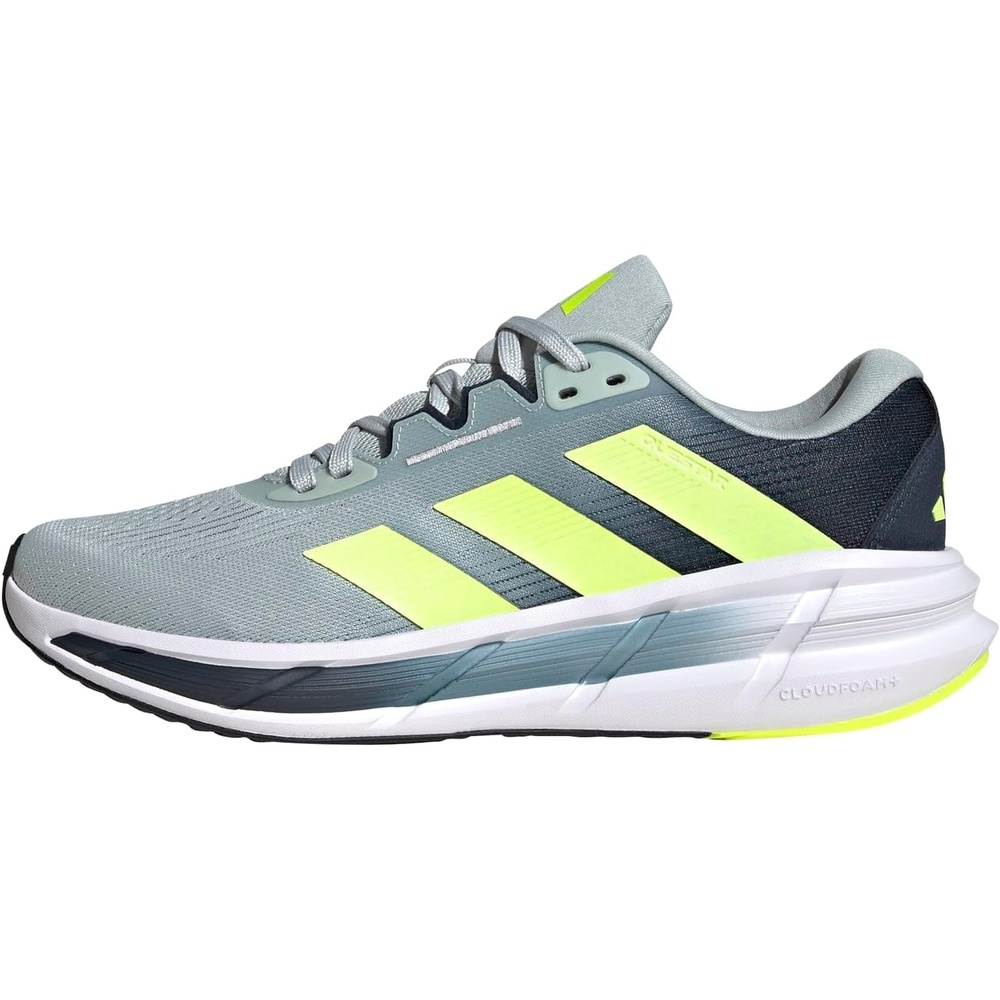 image:imageadidas Mens Questar 3 Running Sneakers Shoes  BlueWonder Silver Hi Res Yellow Aurora Ink