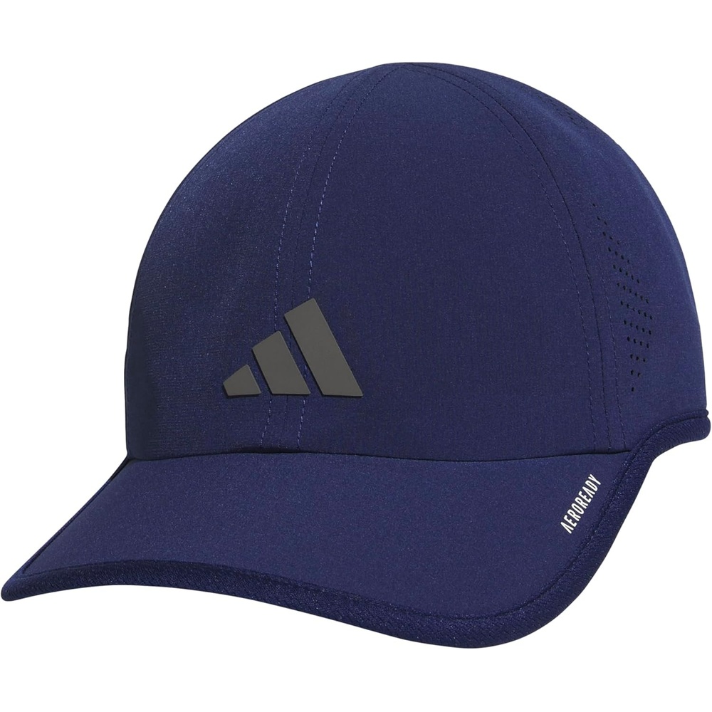 image:imageadidas Mens Superlite Hat  Lightweight MoistureWicking Cap for Workout and TrainingDark BlueGrey Four3