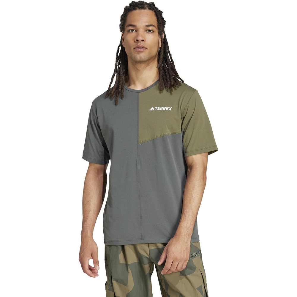 image:imageadidas Mens Terrex Multi Climacool Crew Neck Short Sleeve Athletic Casual Tops Casual BlueIvy