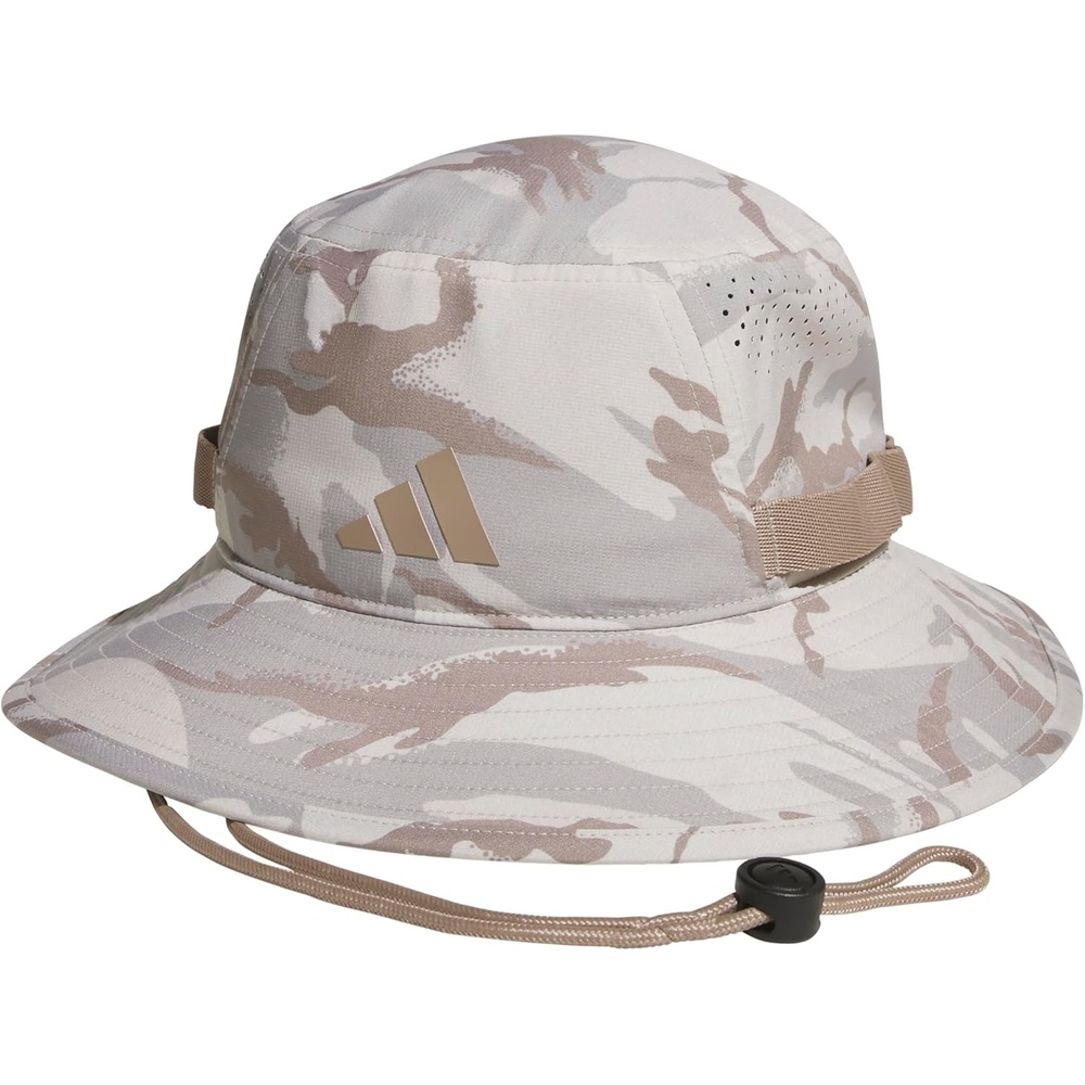 image:imageadidas Mens Victory Bucket Hat Outdoor Sun Boonie for Hiking and FishingCamouflage Crystal LinenChalky BrownBlack5