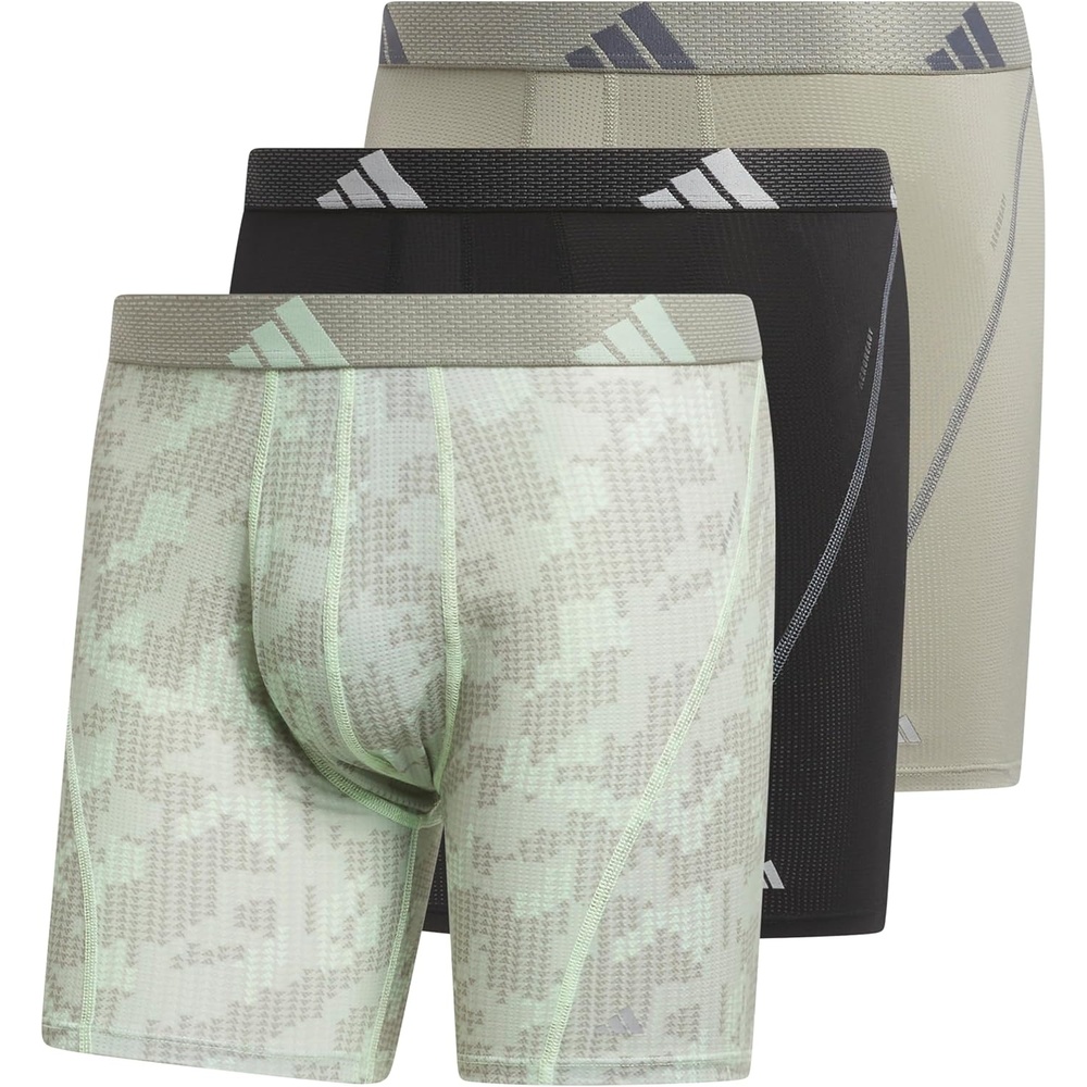 image:imageadidas Performance Mesh Boxer Briefs Underwear 2PackDigi Camo Silver Pebblesemi Green SparkSilver Pebble GreySemi Green Spark