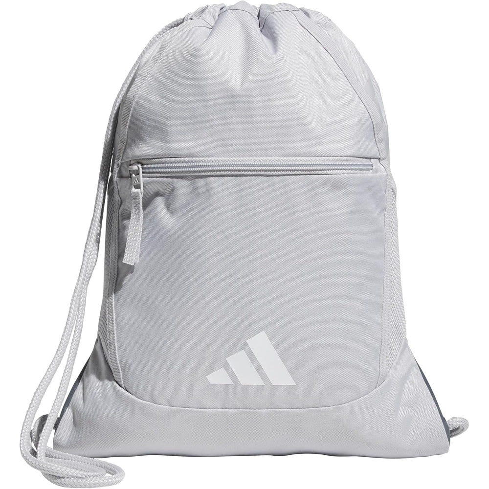 image:imageadidas Stadium Sackpack  Drawstring Backpack for Sports Small Gym Bag 13LTeam Light GreyWhite