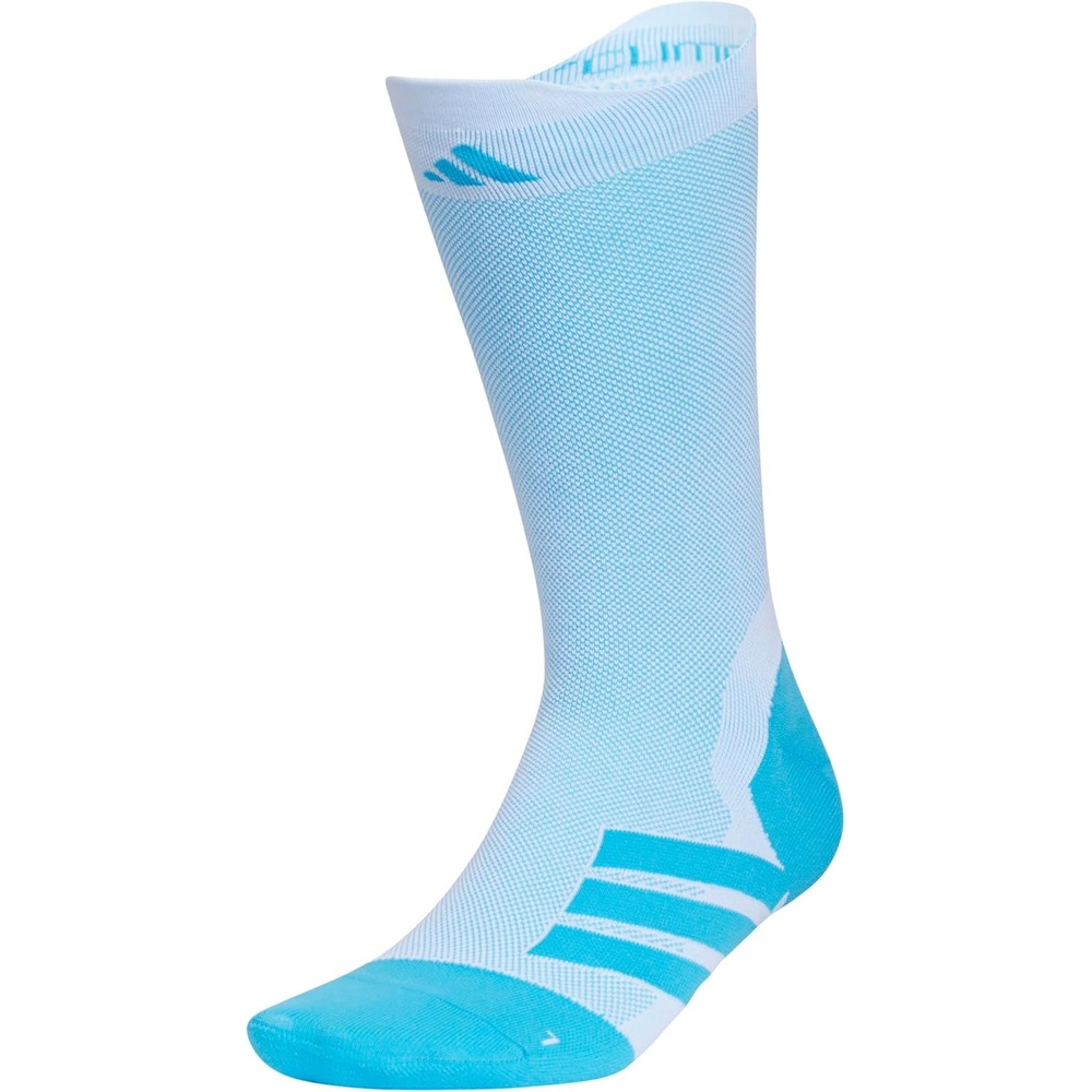 image:imageadidas Unisex Adizero Running Socks 1 Pair Performance amp TrainingWhiteLucid AquamarineOverthecalf