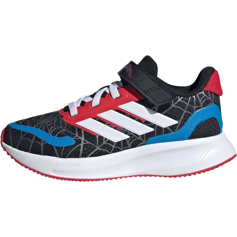image:imageadidas UnisexChild Run Falcon Elastic Lace amp StrapSpidermanBlackWhitePure Ruby