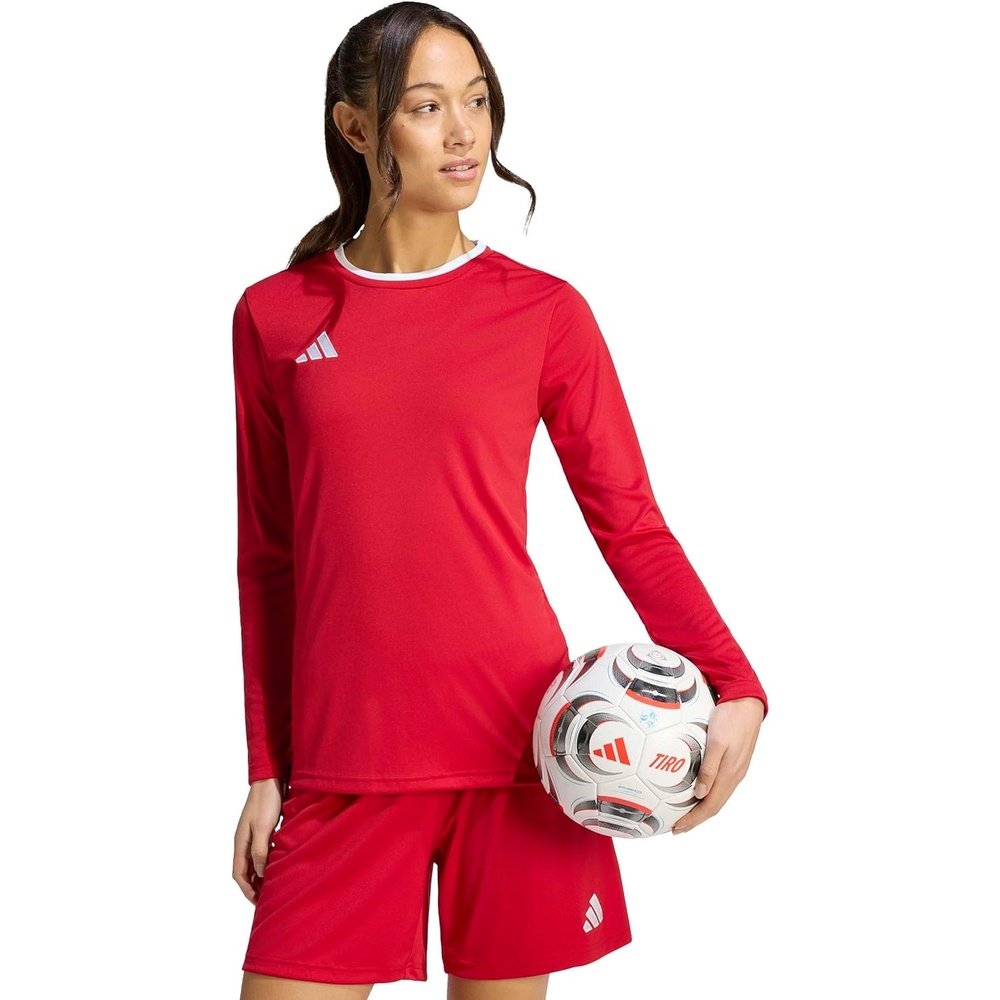 image:imageadidas Womens Entrada 26 Long Sleeve JerseyTeam Power RedWhite