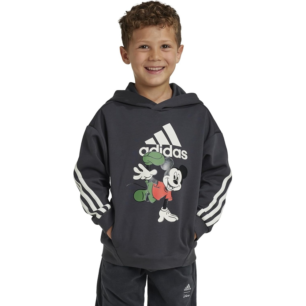 image:imageadidas unisexchild Disney Mickey Mouse SweatshirtCarbonOff WhiteBright Red