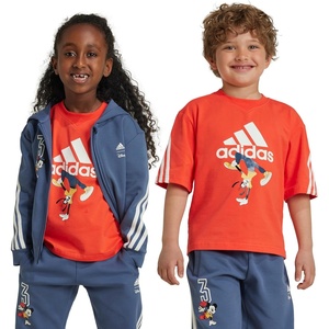 Adidas Boys Disney Mickey Mouse T-Shirt(Bright Red/Off White)