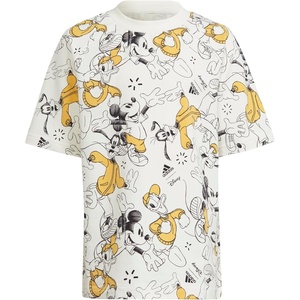 Adidas Boys Disney Mickey Mouse T-Shirt(Mickey Mouse/Off White/Preloved Yellow/Black)