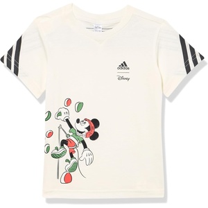 Adidas Boys Disney Mickey Mouse T-Shirt(Off White/Carbon/Bright Red)