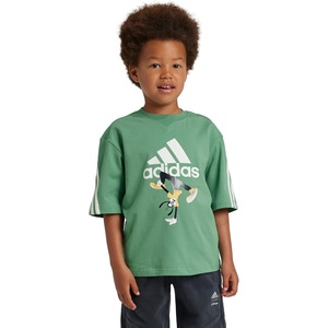 Adidas Boys Disney Mickey Mouse T-Shirt(Preloved Green/Off White)
