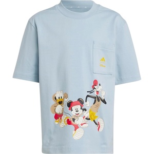 Adidas Boys Disney Mickey Mouse T-Shirt(Wonder Blue/Crew Yellow)
