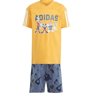 adidas Boys’ Disney Mickey Mouse T-Shirt Set(Preloved Yellow/Off White)