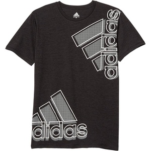 adidas Boys’ Stay Dry Climalite Short Sleeve T-Shirt(Double Bos Black)