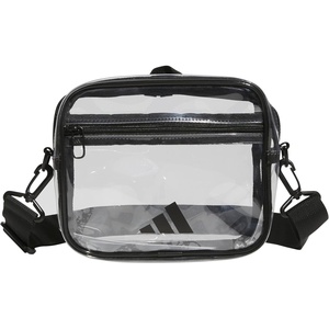 adidas Clear Stadium Bag – Small Transparent Crossbody, 4L(Clear/Black)