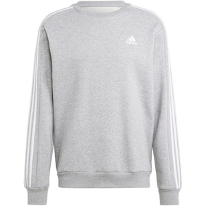 adidas Essentials Fleece 3-Stripes Sweatshirt(Medium Grey Heather(2021))