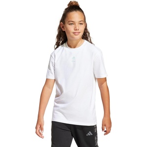 adidas Kids’ Disney Lilo and Stitch Graphic T-Shirt(White/Semi Flash Aqua)