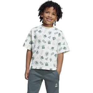 adidas Kids’ Star Wars Mandalorian T-Shirt(Off White/Multicolor)