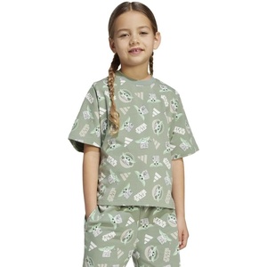 adidas Kids’ Star Wars Mandalorian T-Shirt(Silver Green/Multicolor)