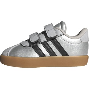 adidas Kids VL Court 3.0 Sneakers(Silver Metallic/Black/Lgh Solid Grey)