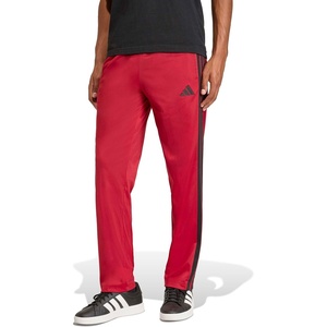 adidas Men’s 3-Stripes Tricot Open Hem Track Pants(Active Maroon)