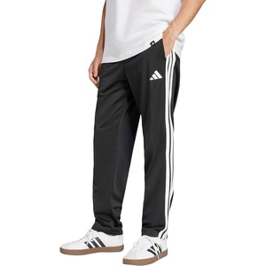 adidas Men’s 3-Stripes Tricot Open Hem Track Pants(Black)