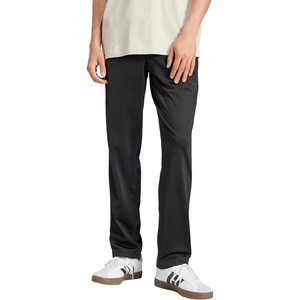 adidas Men’s 3-Stripes Tricot Open Hem Track Pants(Black/Black)