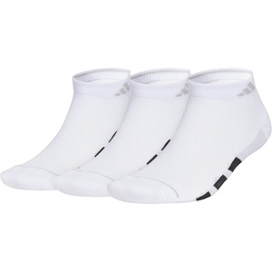 adidas Men’s All Day Training Low Cut Ankle Socks (3 Pairs) Lightweight Performance(White/Black/Clear Onix Grey)