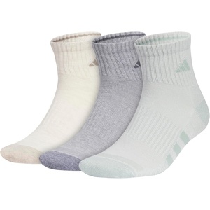 adidas Men’s Cushioned Quarter Ankle Socks (3 Pairs) Durable & Comfortable(Alumina Heather/Cool Light Heather/Wonder Silver/3/Color)